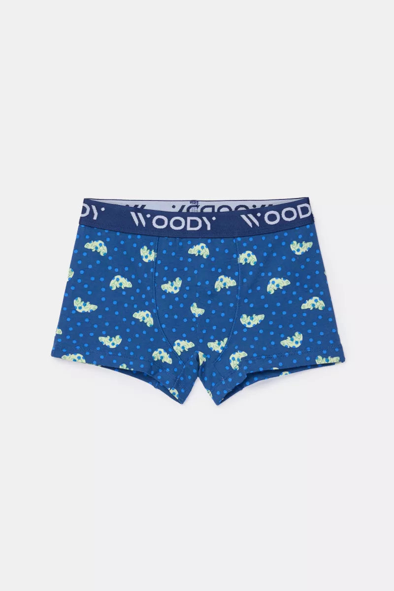 Woody Boxers - Donkerblauw + kameleon