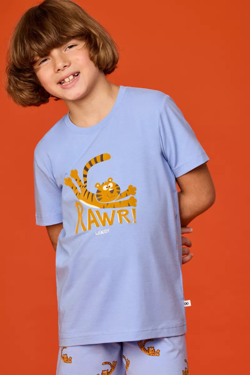 Woody Pyjama - Blauw Safari