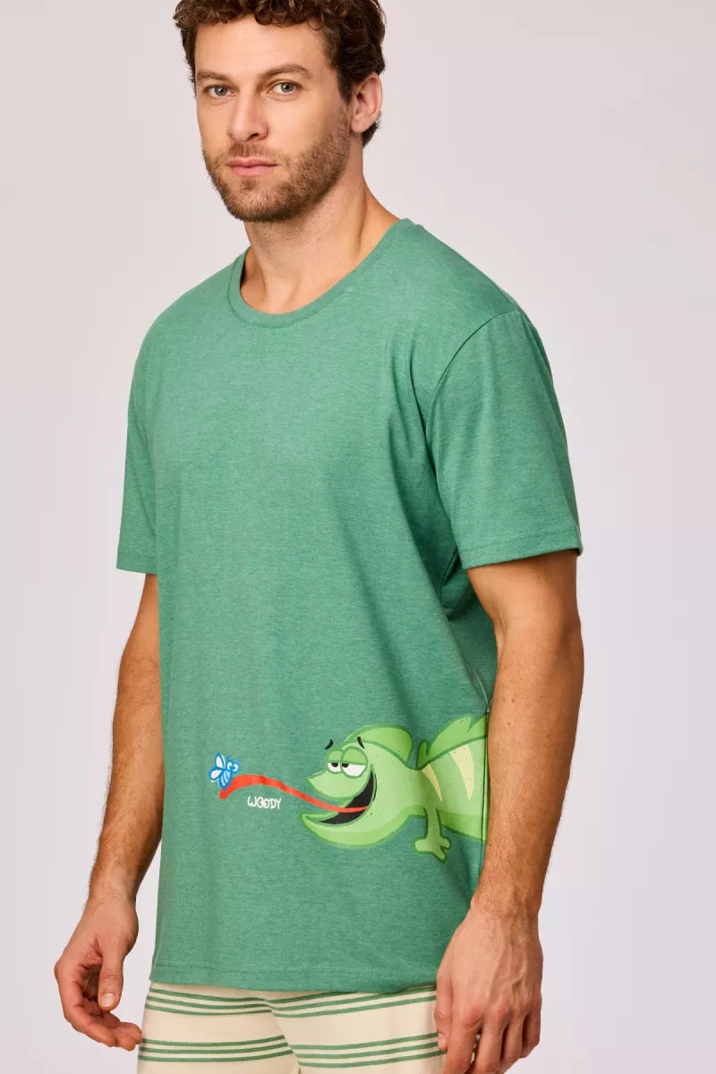 Woody Pyjama - Groen/Kameleon