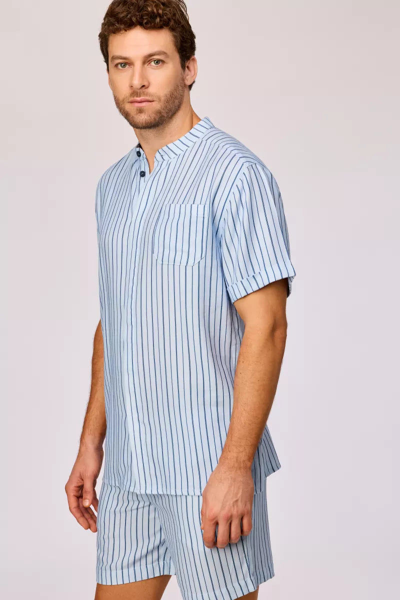 Woody Pyjama - Stripes Blue
