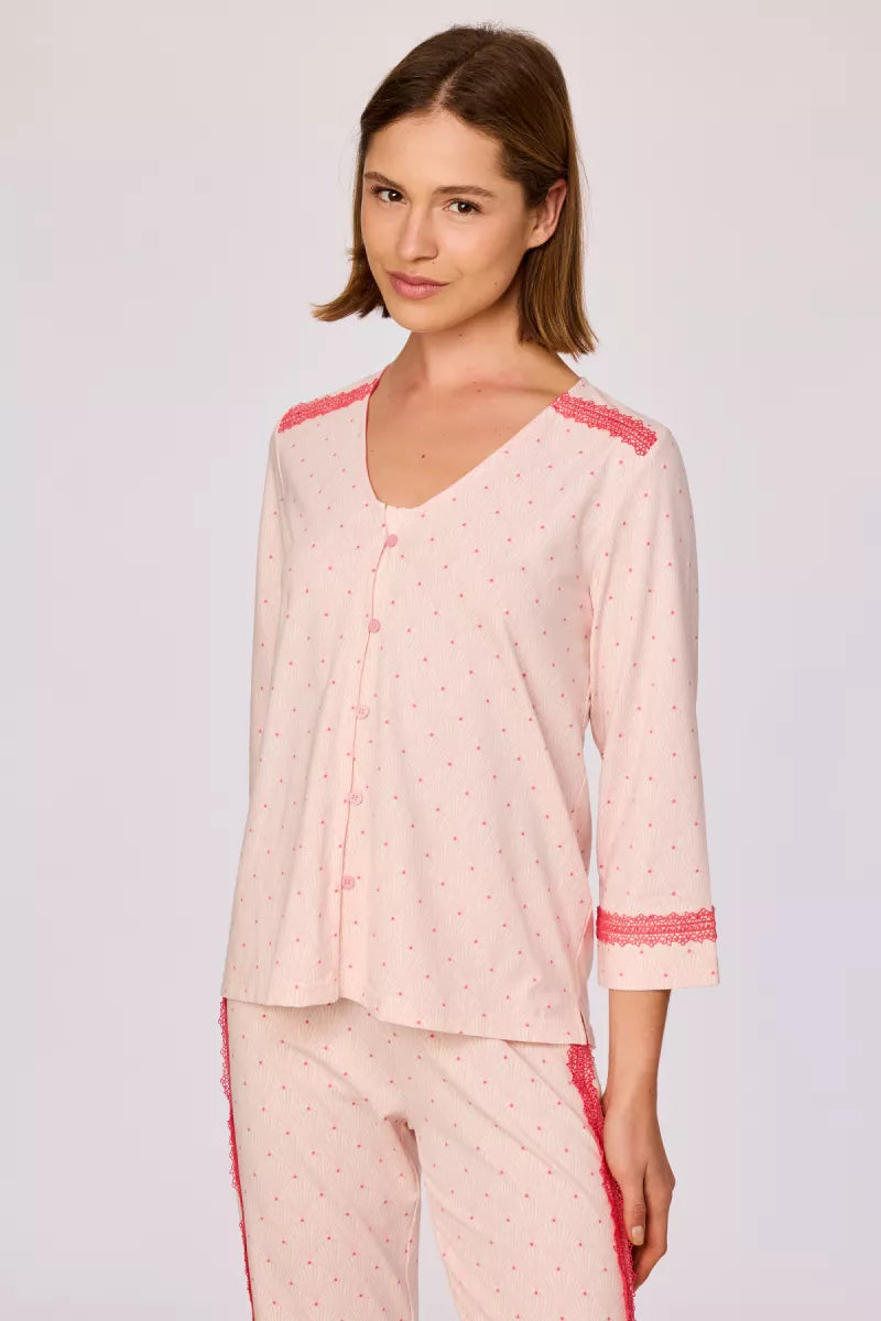 Woody Pyjama doorknoop - Roos