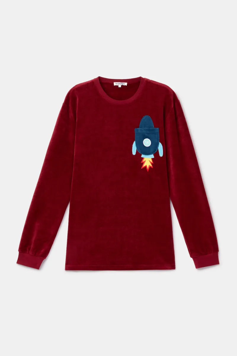 Woody Pyjama fluweel - Raket