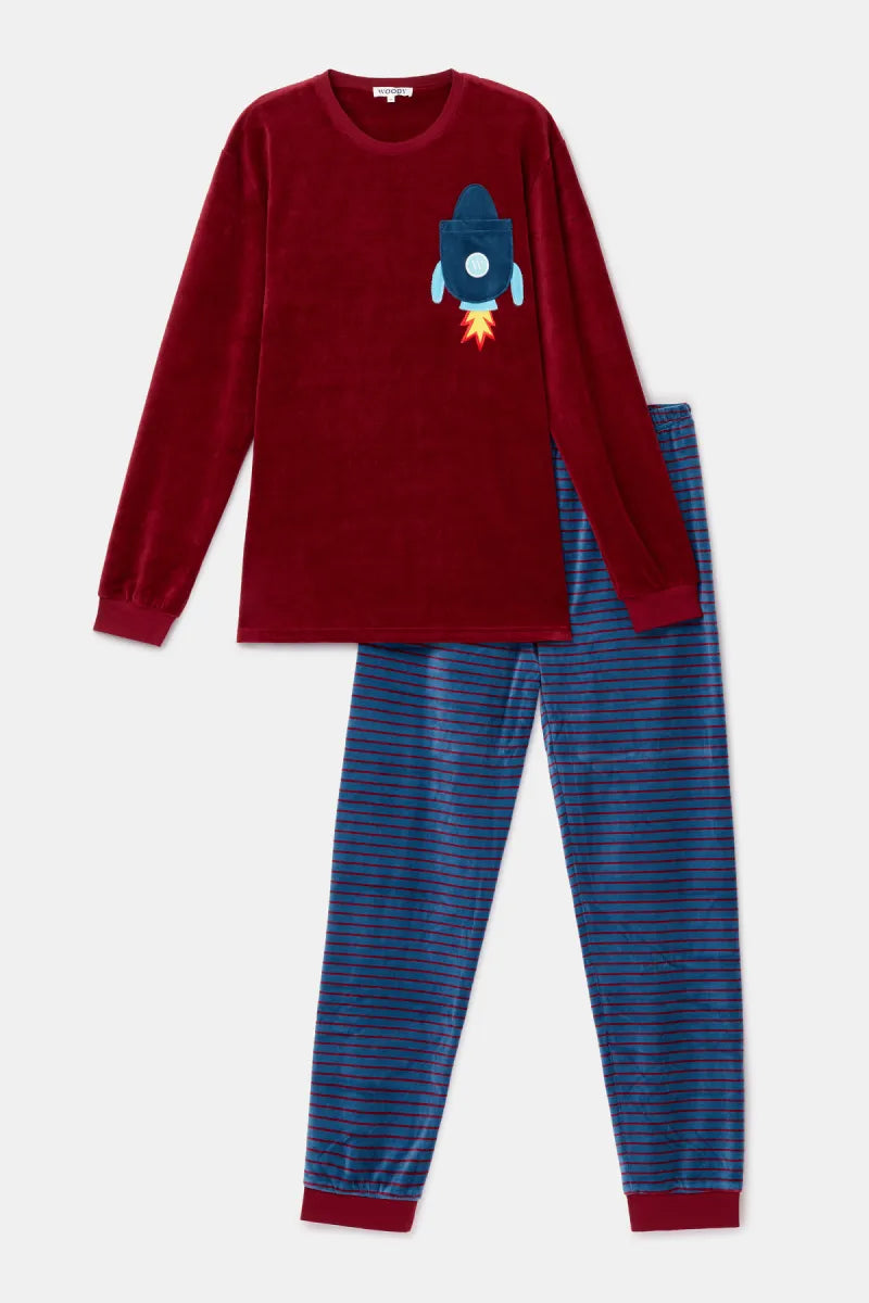 Woody Pyjama fluweel - Raket