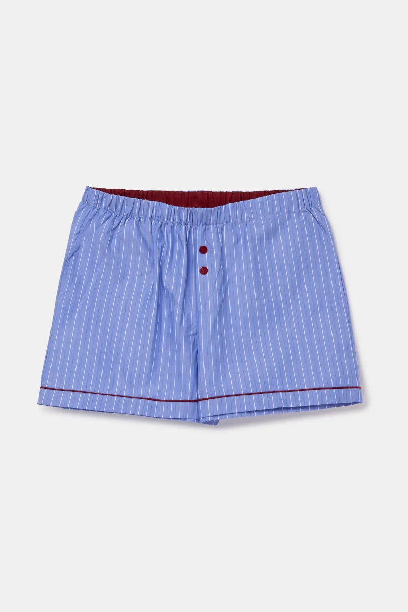 Woody Pyjama - Blauw/streep