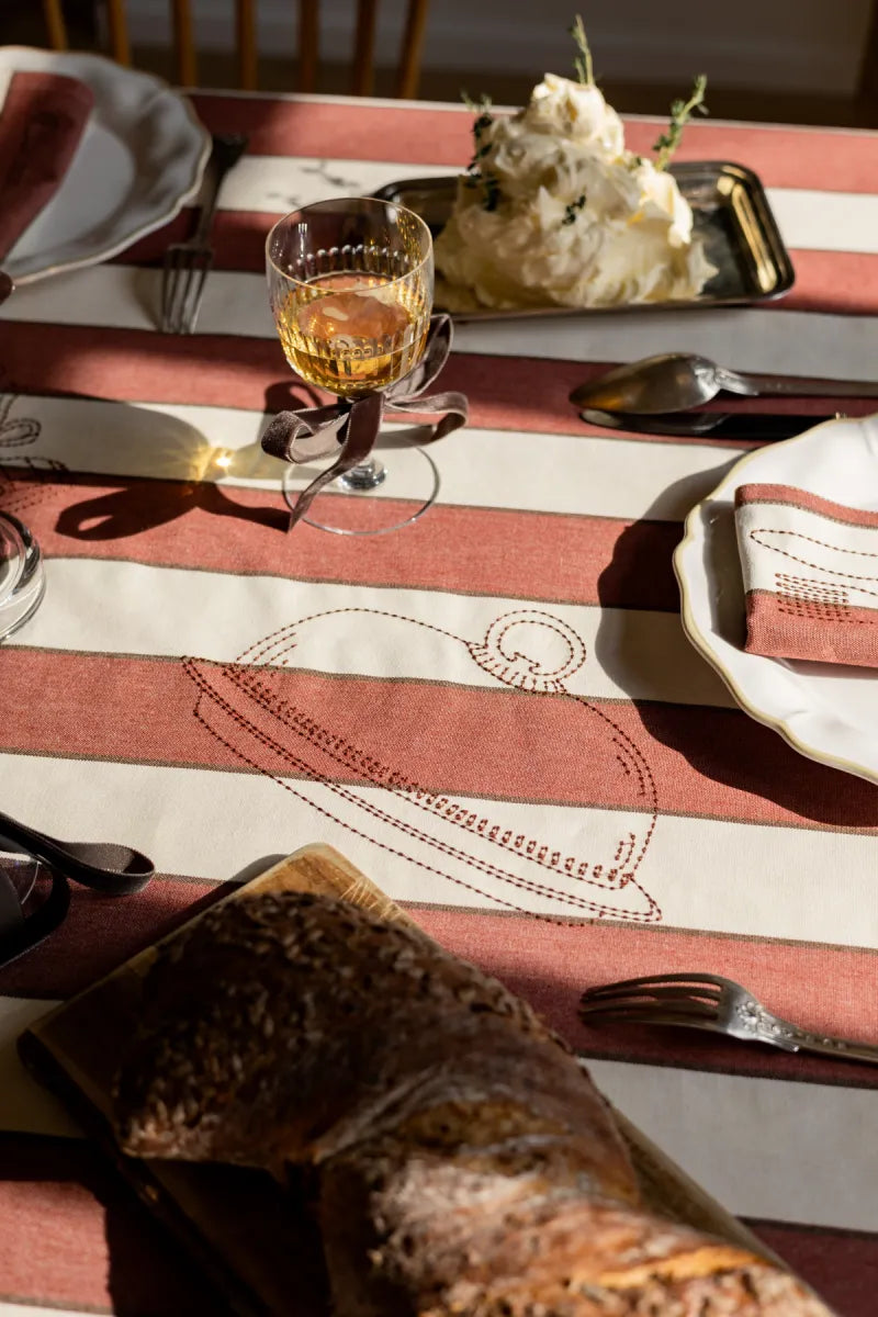 Maison Dinette Tafellaken - Stripes/Rust