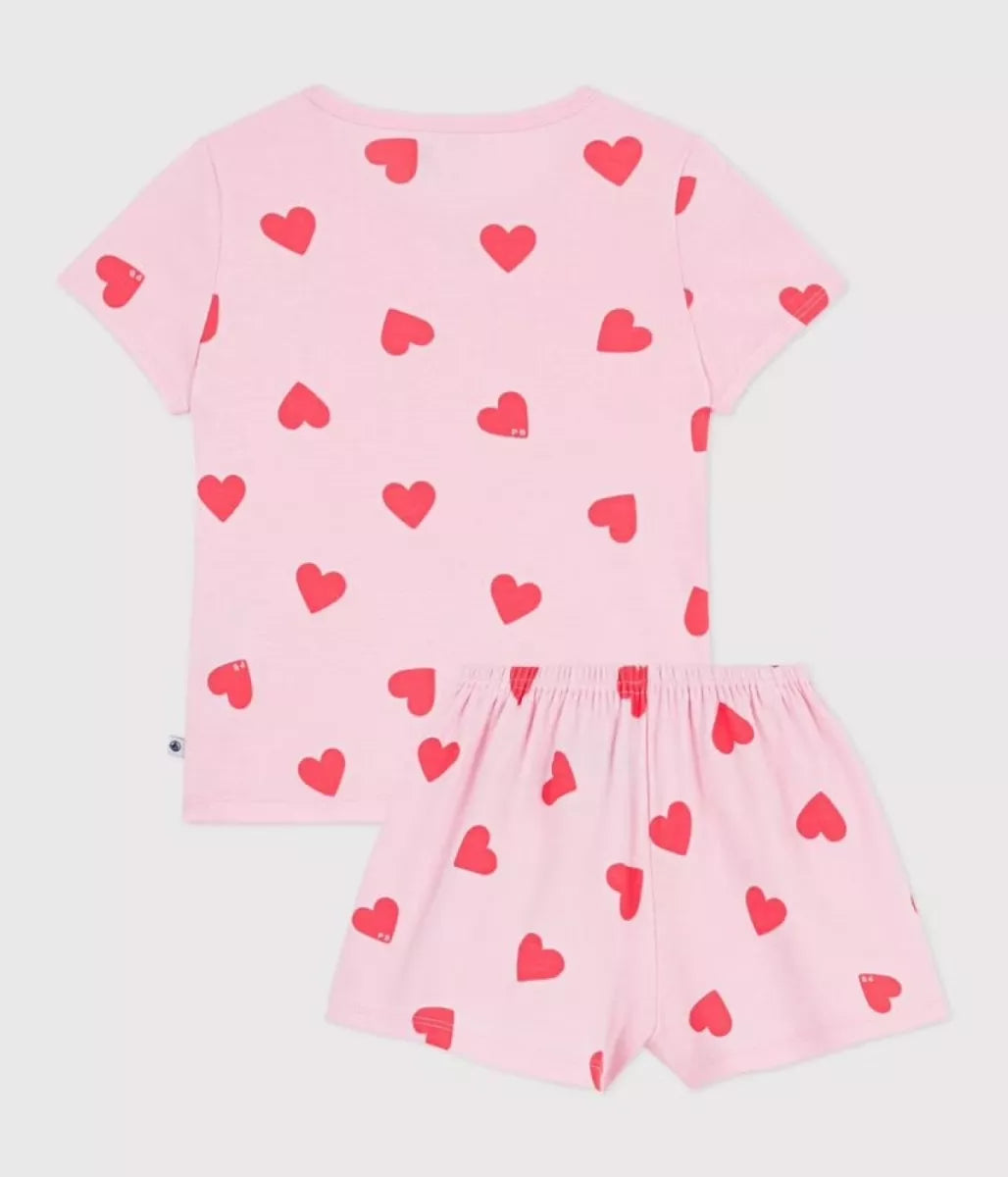 Petit Bateau Pyjama - Roze Hartjes