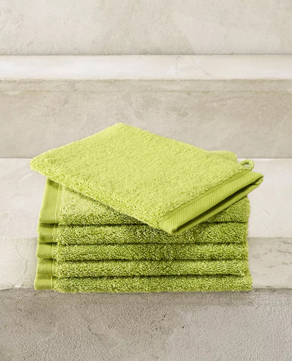Witte Litear Handdoek - lime green