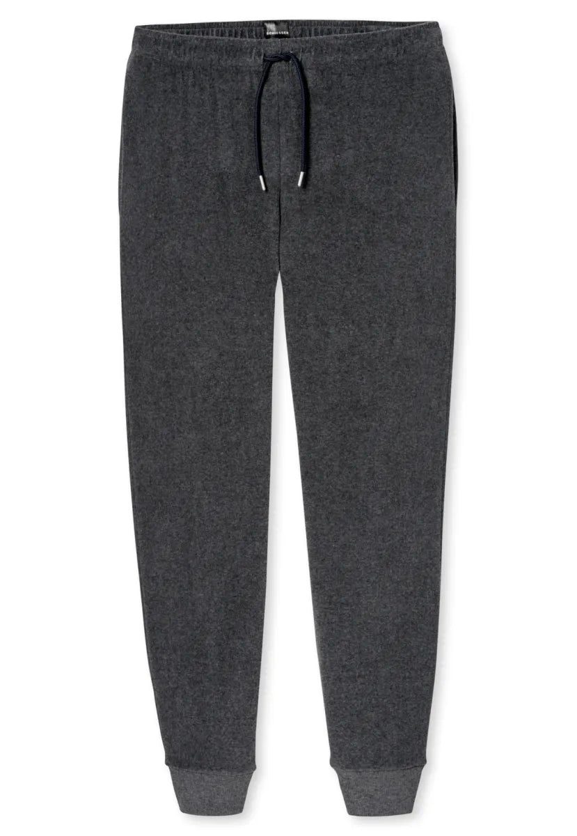 Schiesser Pyjama badstof - Blauw-grijze streep