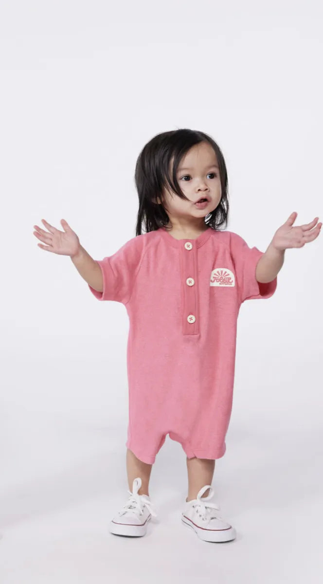 Petit Bateau Pyjama/playwear in badstof - Pink