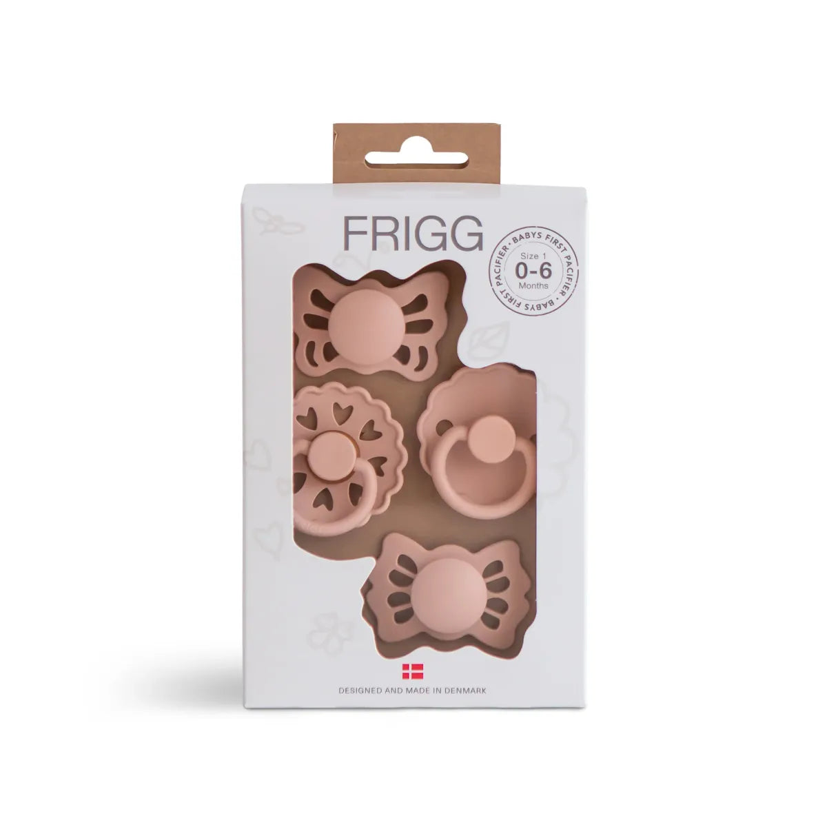 Mushie Baby's First Pacifier Fopspenen Set - Blush