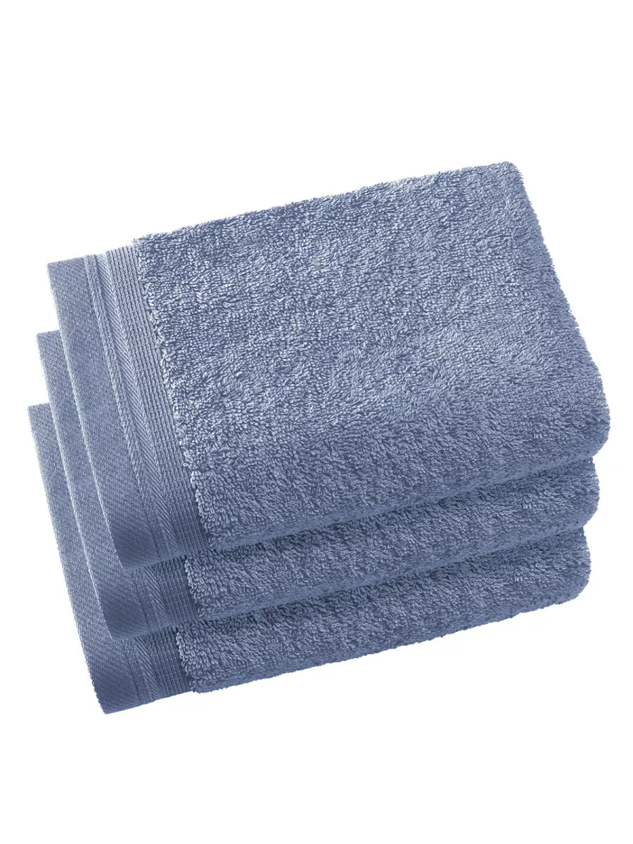 Witte Litear Handdoek - stone blue