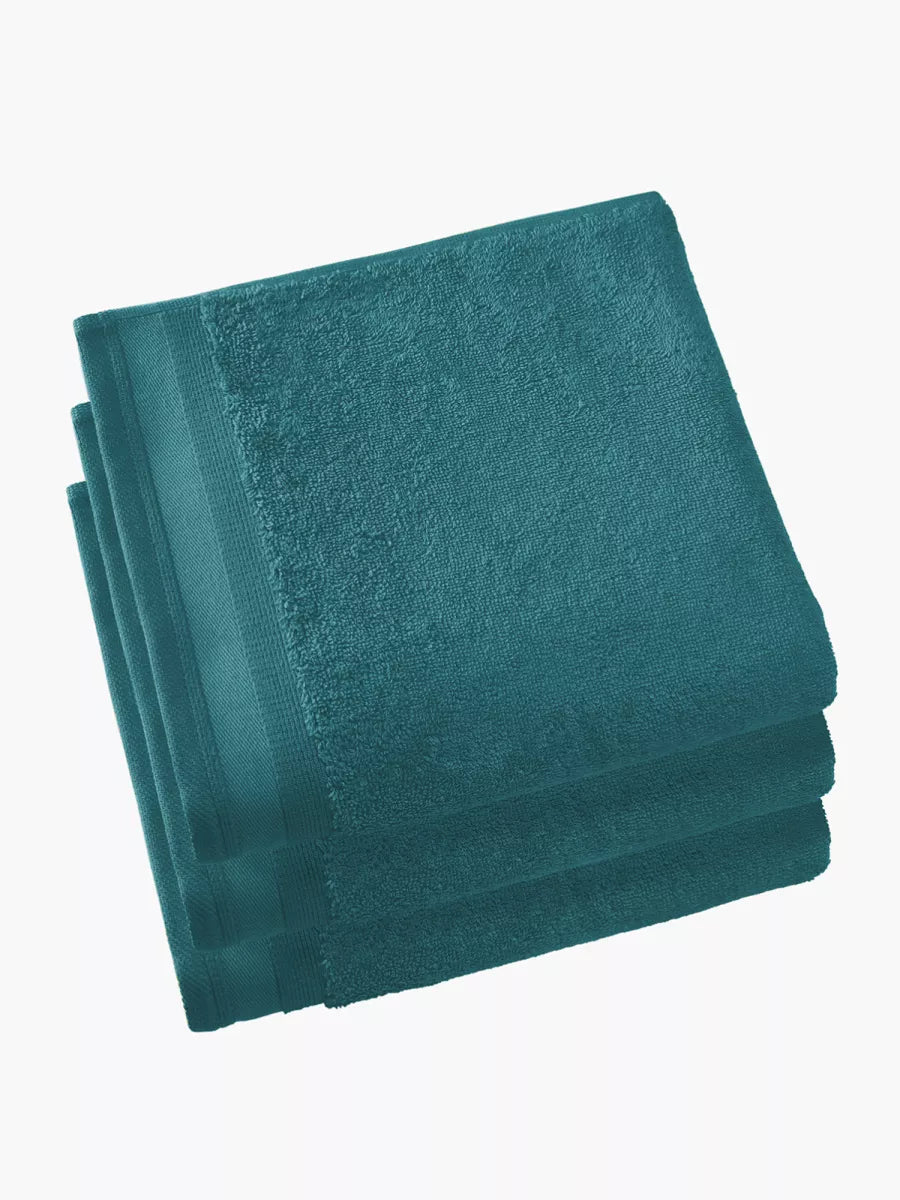 Witte Litear Handdoek - pine green