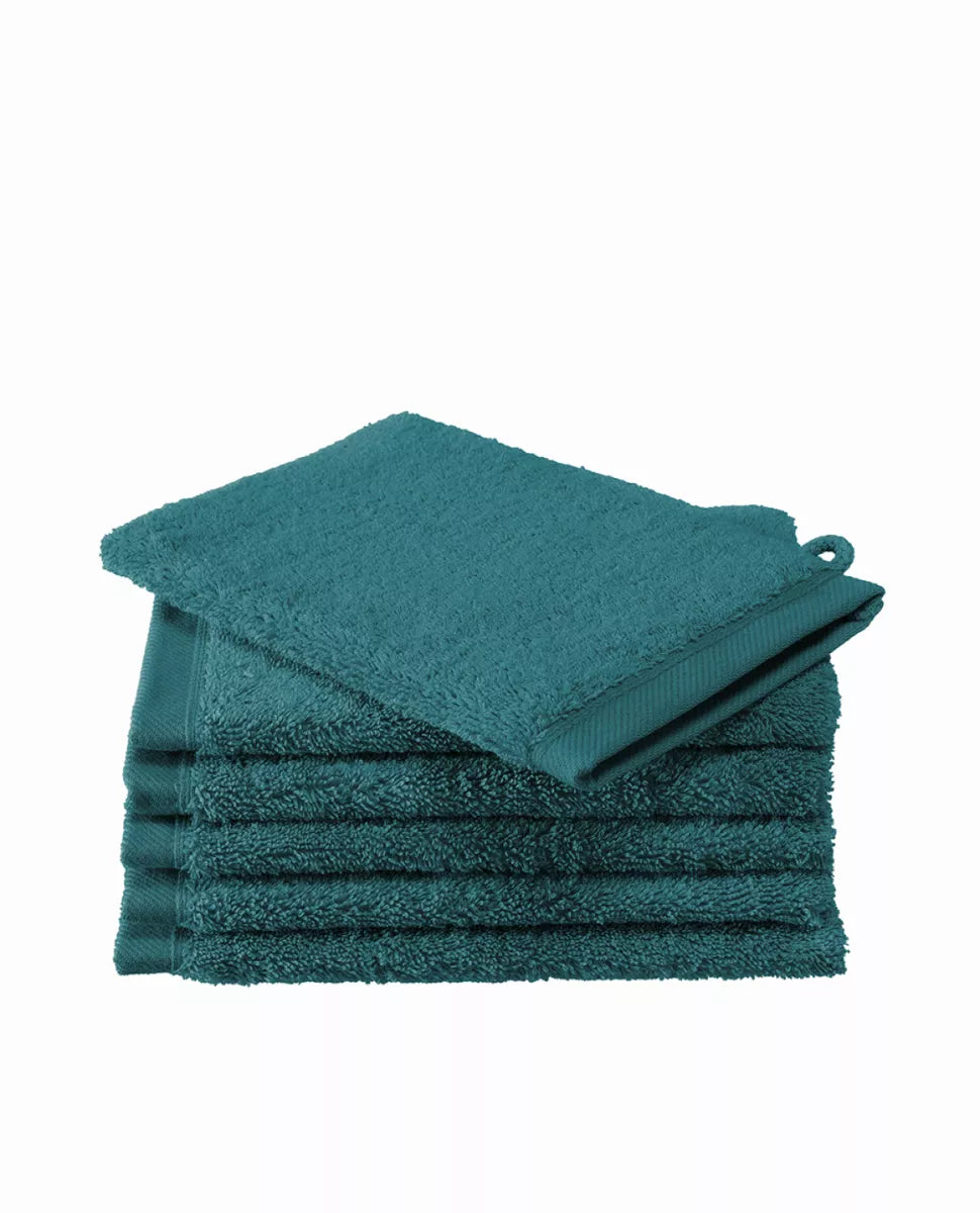 Witte Litear Handdoek - pine green