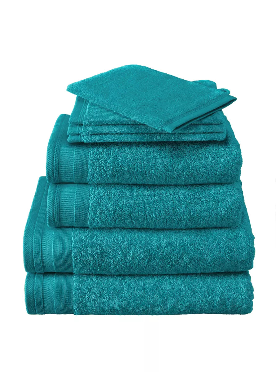 Witte Litear Handdoek - lake green