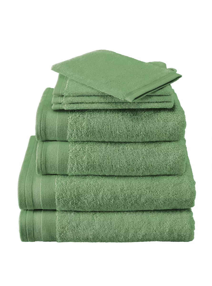 Witte Litear Handdoek - sea green