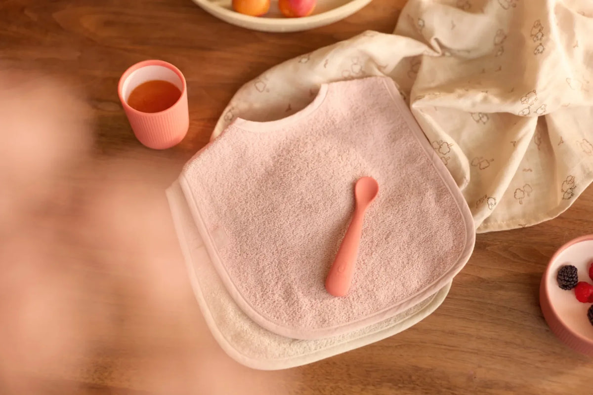 Jollein Slabbetjes badstof - Silk rose/sand