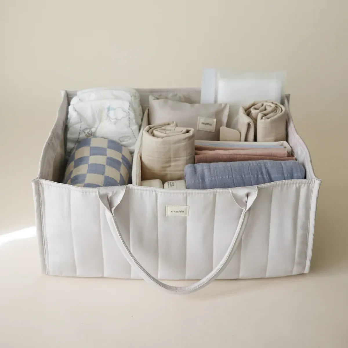 Mushie Diaper caddy - Ivory