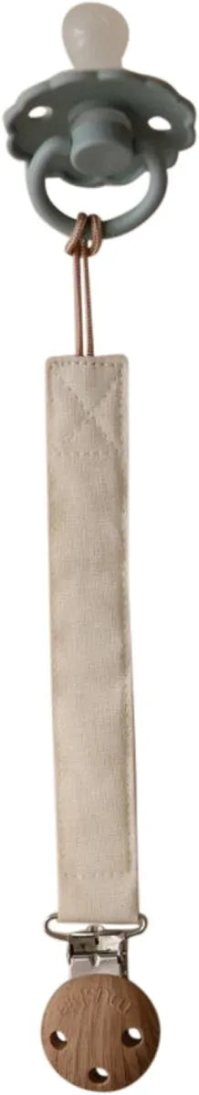 Mushie Fopspeenkoord 2-Pack - Linen Blush/Cream