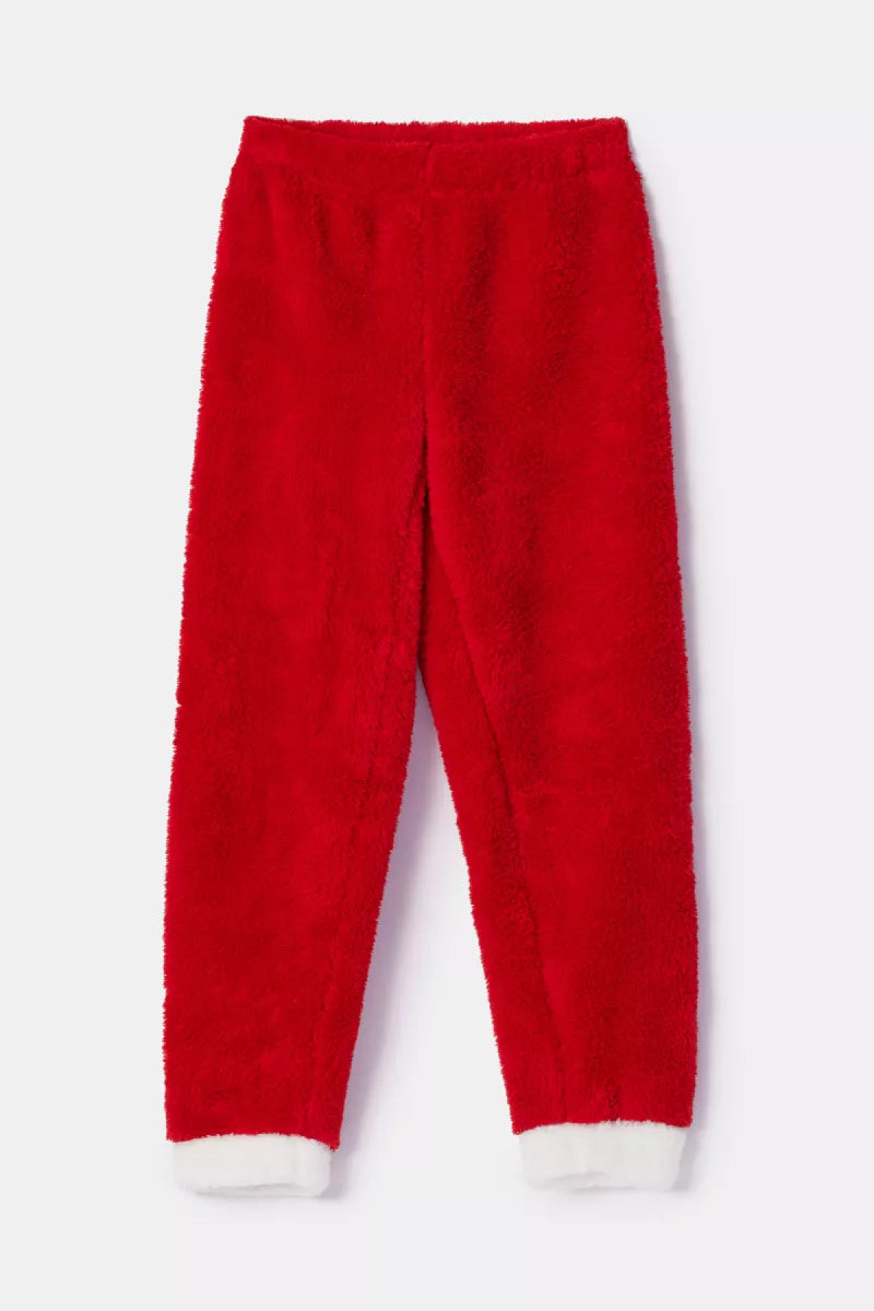 Woody Rood huispak van zachte teddystof - Kerst