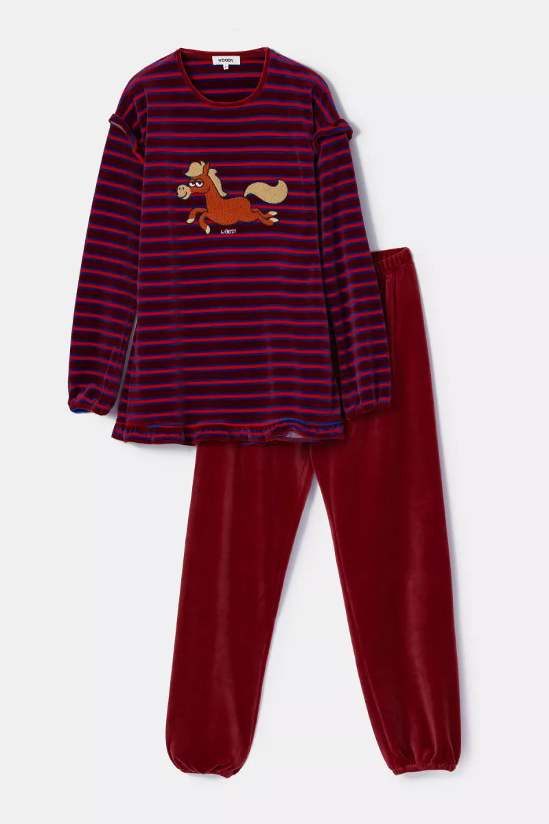 Woody Pyjama fluweel