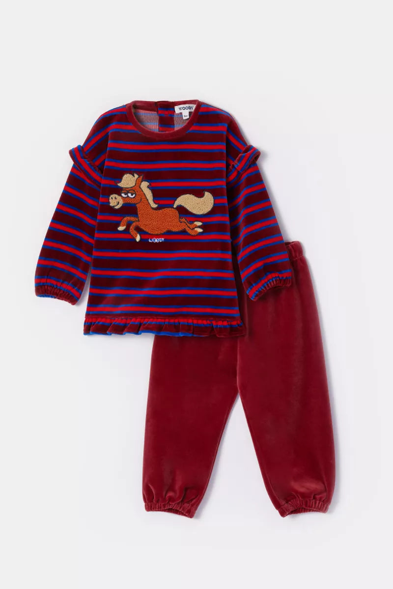 Woody Pyjama fluweel