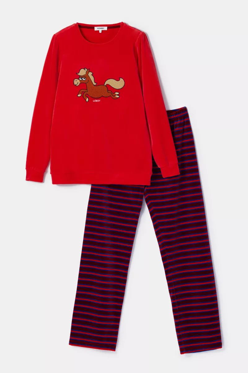 Woody Pyjama fluweel