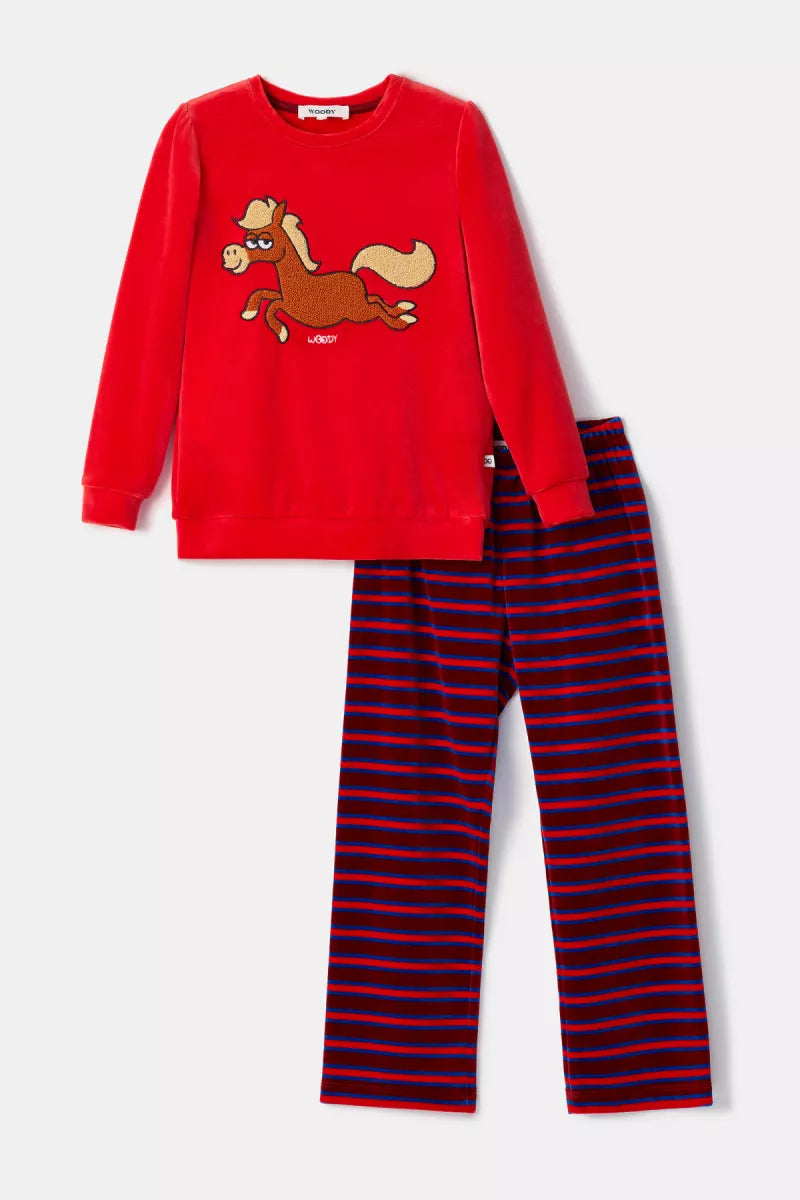Woody Pyjama fluweel