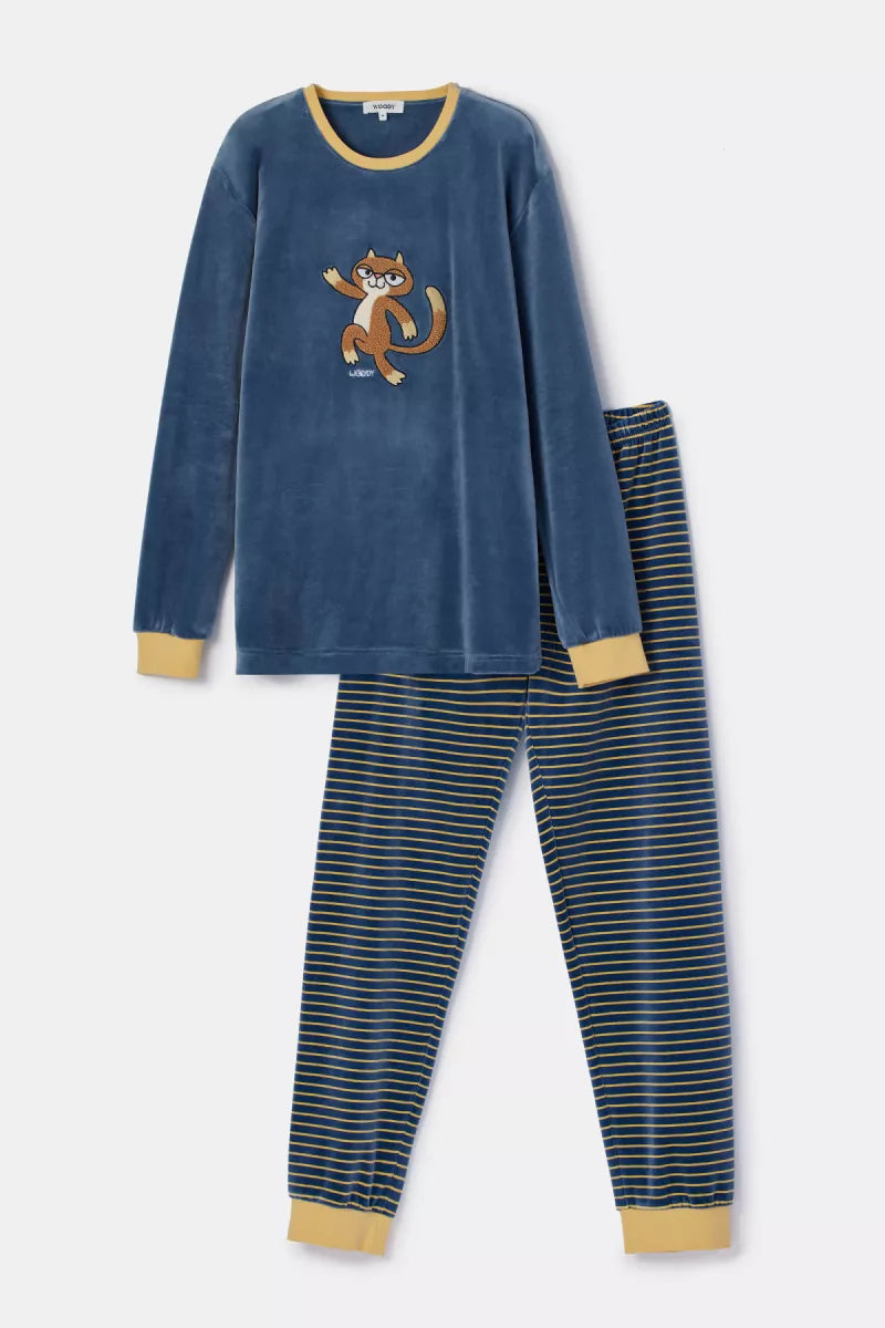 Woody Pyjama fluweel