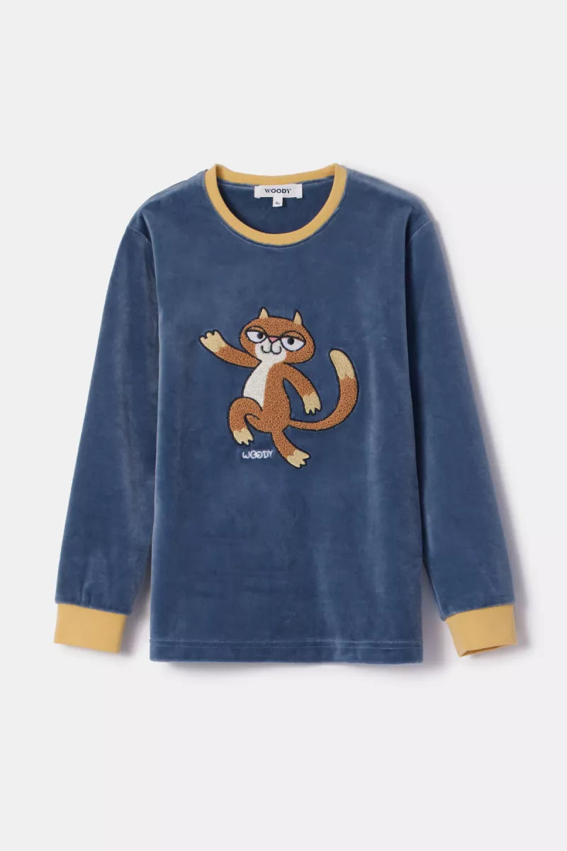 Woody Pyjama fluweel