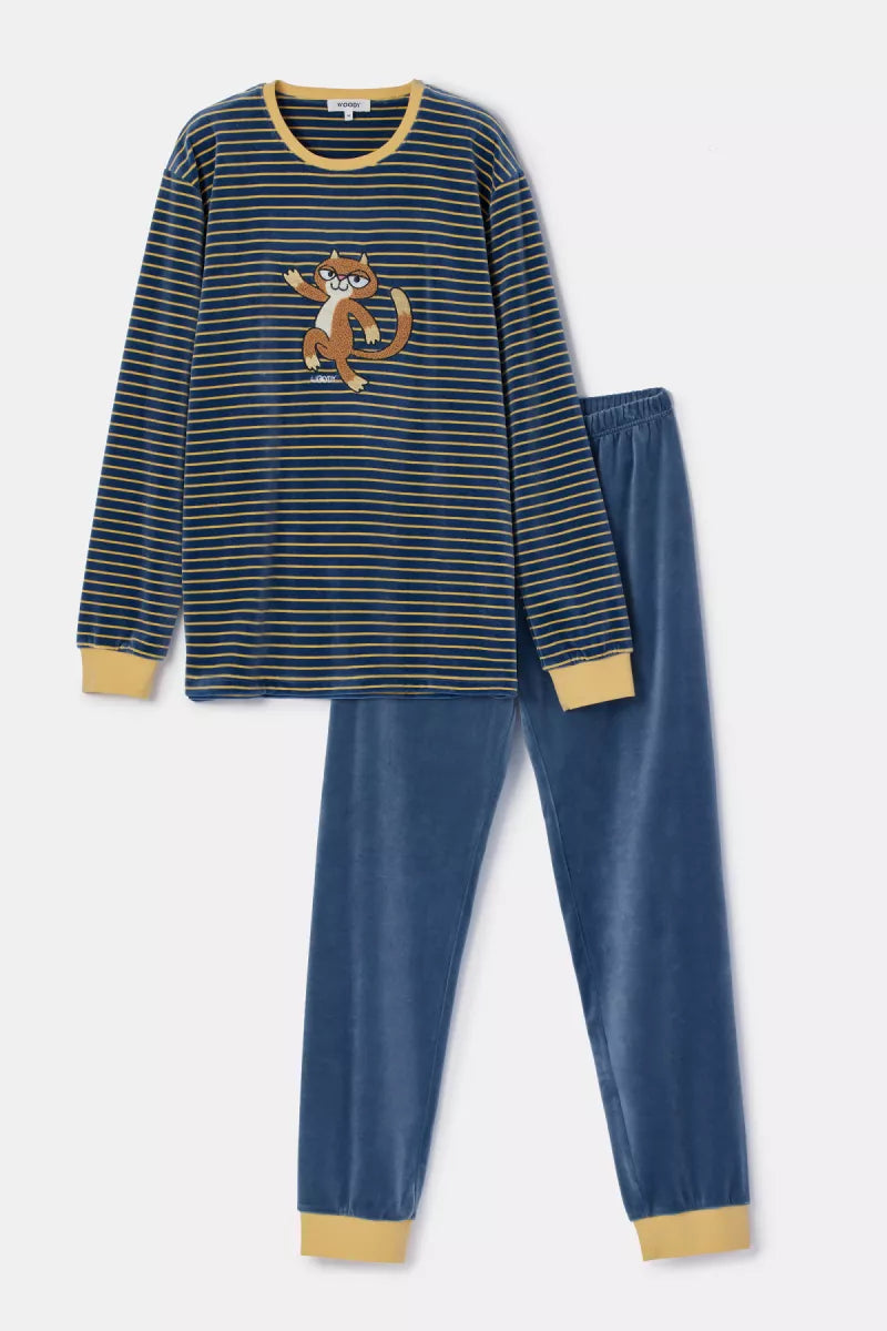 Woody Pyjama fluweel