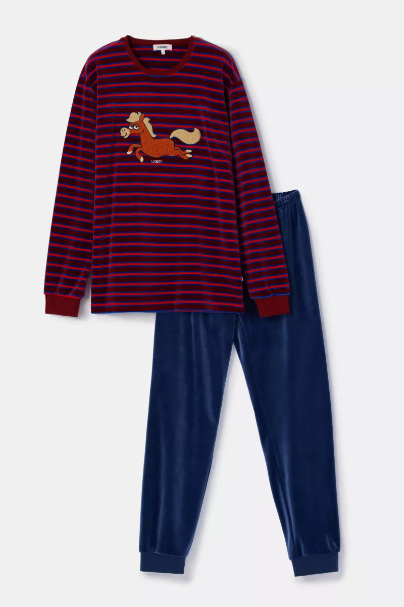 Woody Pyjama fluweel