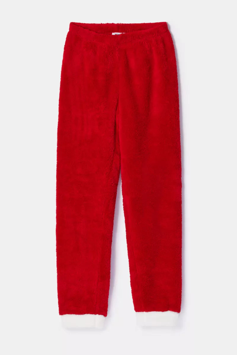 Woody Rood huispak van zachte teddystof - Kerst