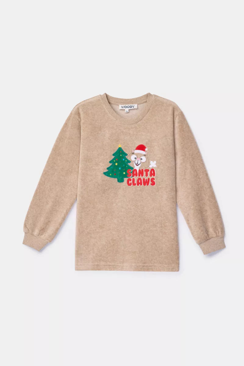 Woody Pyjama fluweel Kerst