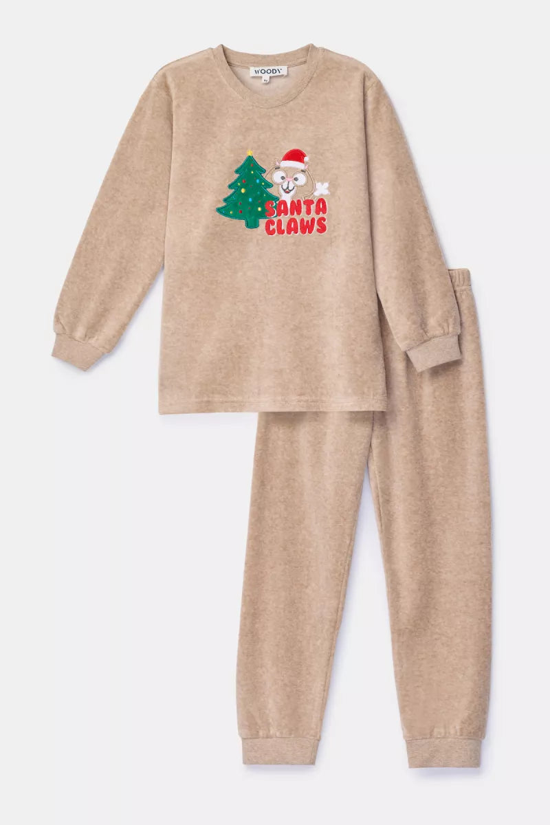 Woody Pyjama fluweel Kerst