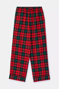 Woody Rood-groene flanellen pyjama Kerst