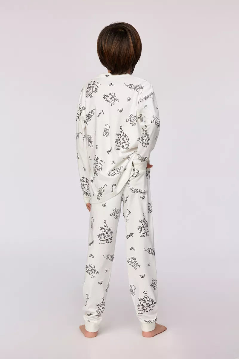 Woody Color me pyjama met kerstprint