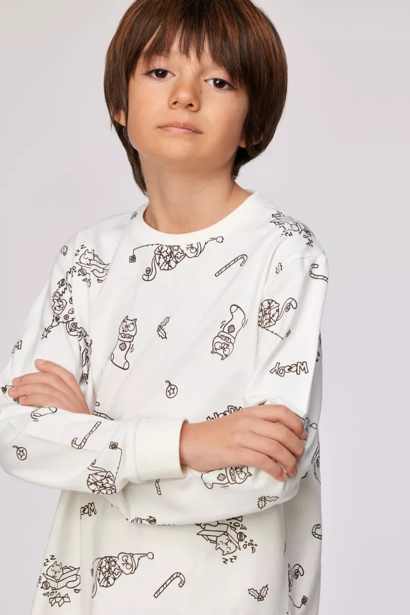 Woody Color me pyjama met kerstprint