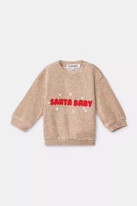 Woody Beige Kerstpyjama in velours