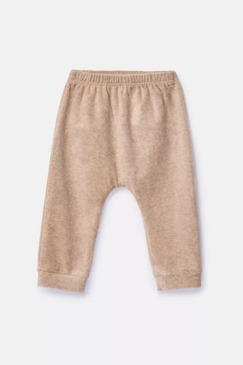 Woody Beige Kerstpyjama in velours