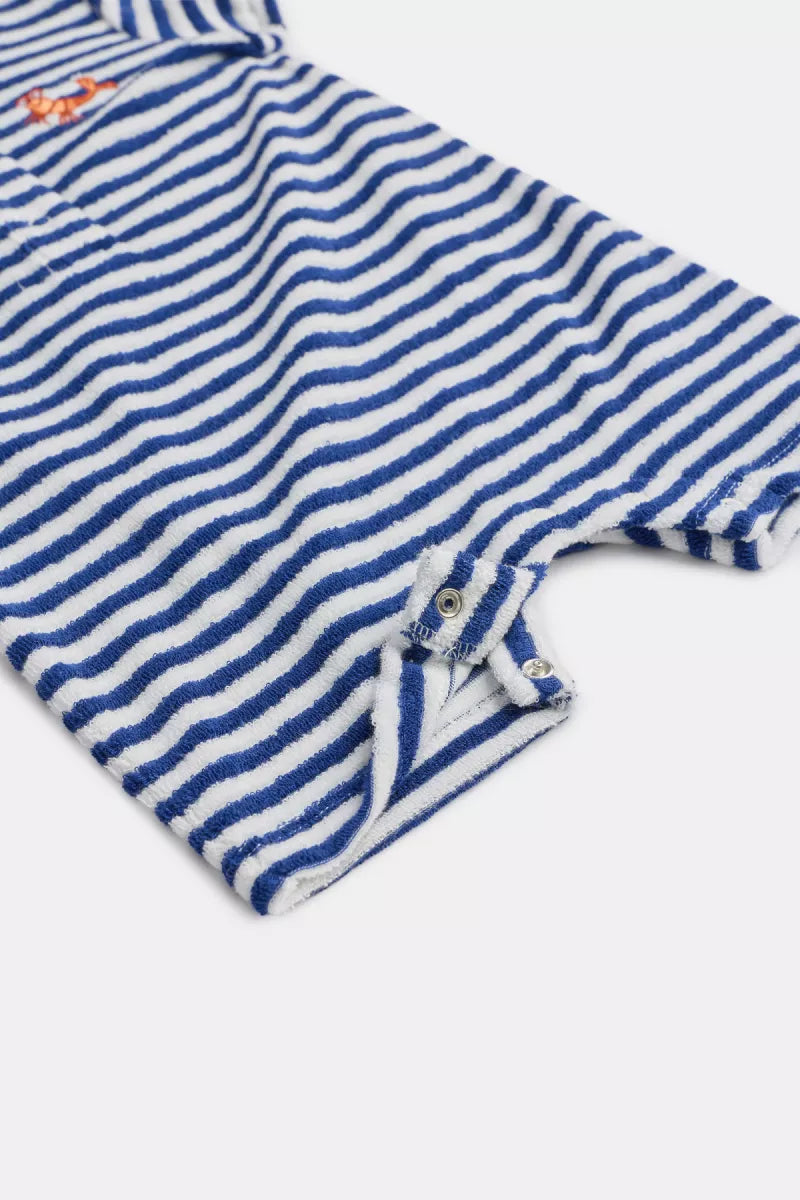 Woody Romper Badstof - Marineblauw