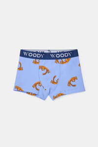 Woody Boxers - Blauw + tijger