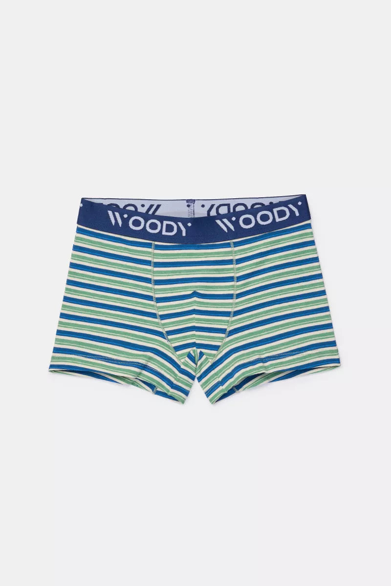 Woody Boxers - Groen + streep