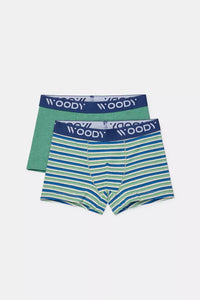 Woody Boxers - Groen + streep