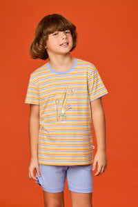 Woody Pyjama - Gele streep/Giraf