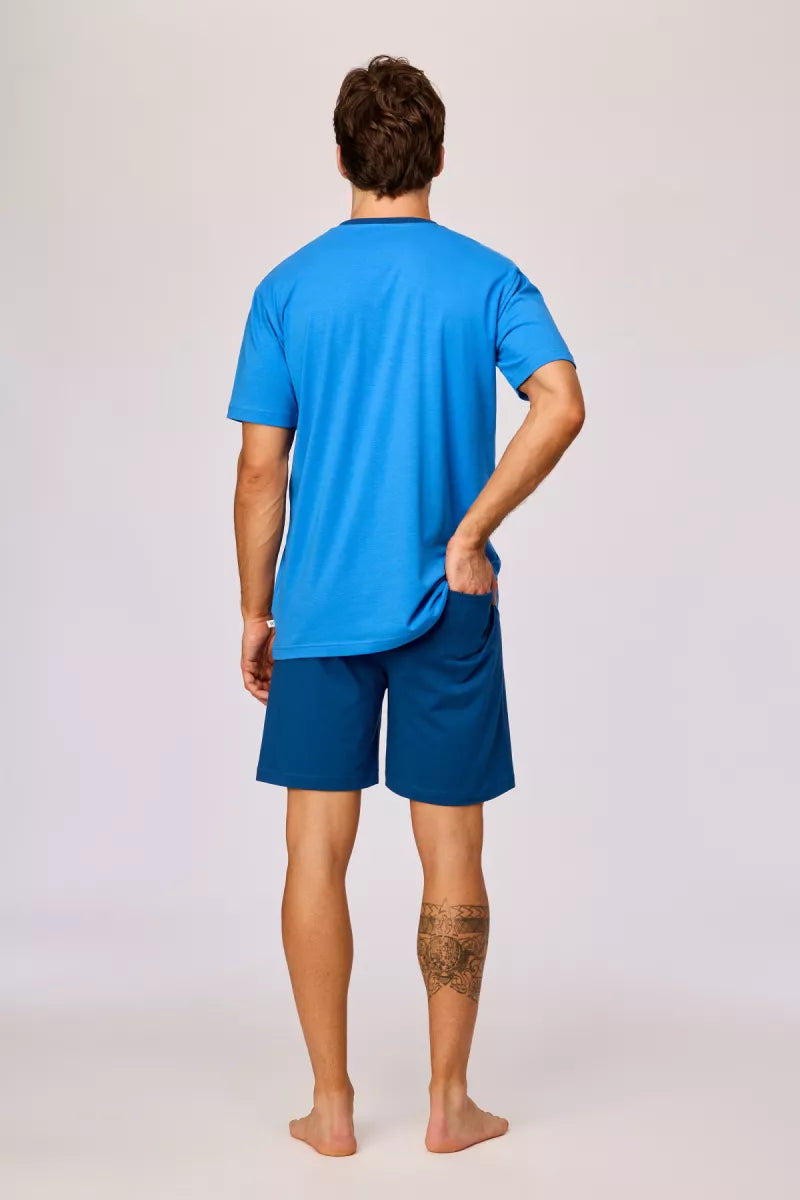 Woody Pyjama - Hoogblauw Giraf