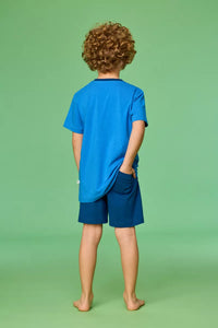 Woody Pyjama - Hoogblauw Giraf