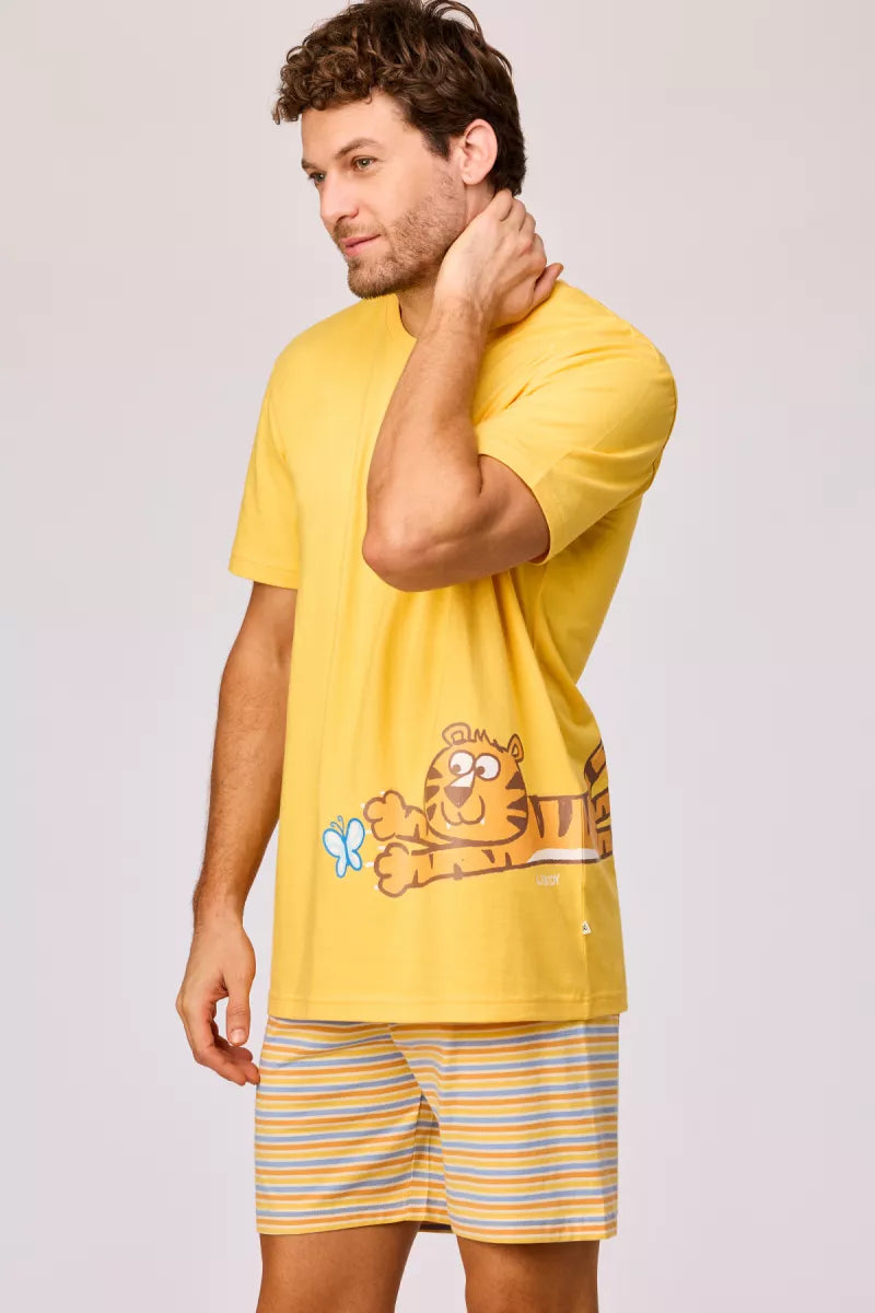 Woody Pyjama - Geel/Tijger