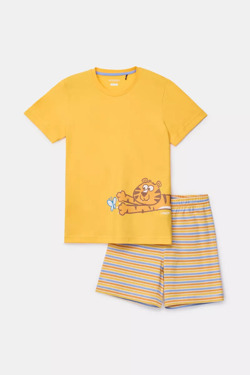Woody Pyjama - Geel/Tijger