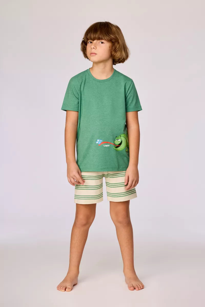 Woody Pyjama - Groen/Kameleon