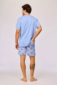 Woody Pyjama - Blauw Tijger